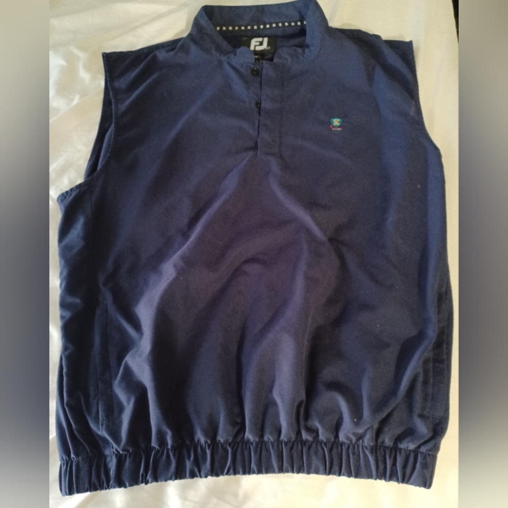 Footjoy FJ 1/4 Snap Performance Golf Vest Navy Blue Men’s Size Large.